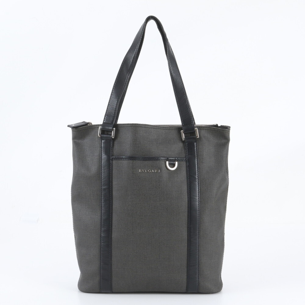 Bvlgari Weekend Leather Tote Bag Shoulder Brand Men's